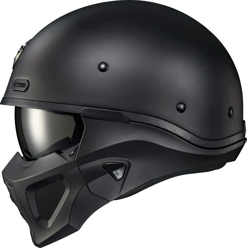 Covert X Open-Face Helmet Matte Black Lg