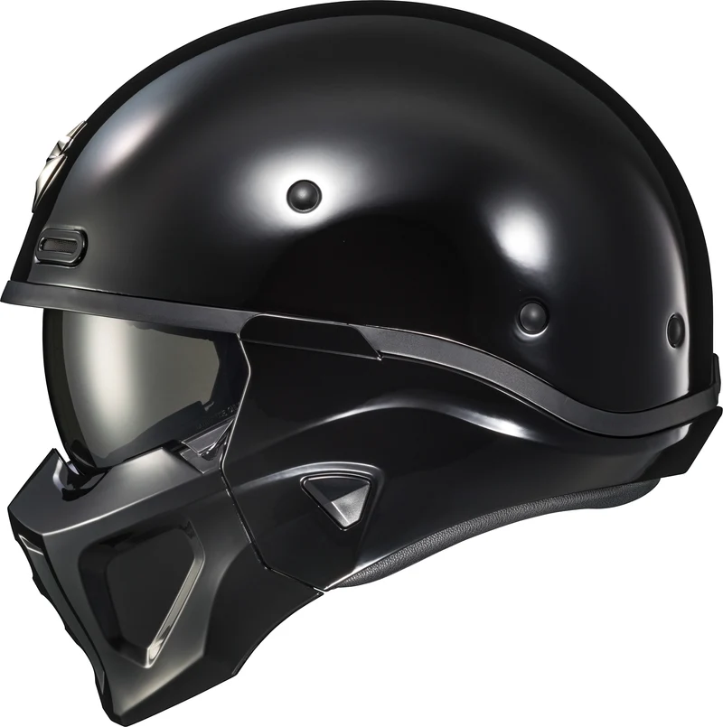 Covert X Open-Face Helmet Gloss Black 2x