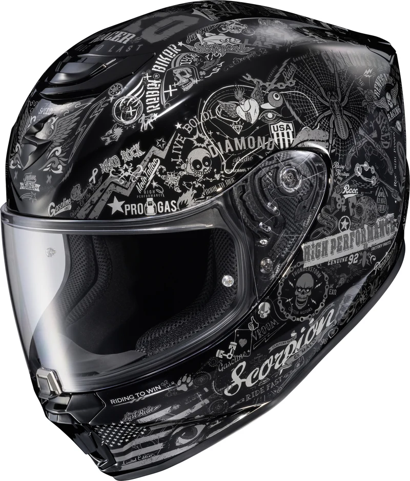 Exo-R330 Full Face Helmet Shake 2 Black Md