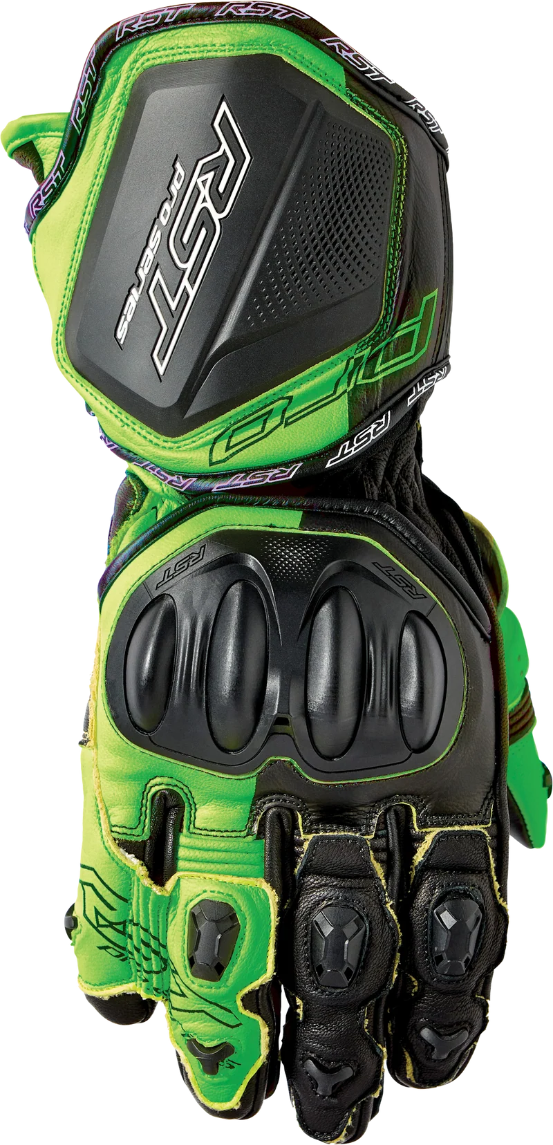 IN STOCK RST Pro Series Gp D3o Gloves Black/Flo Green Leather Sm 556-3715208