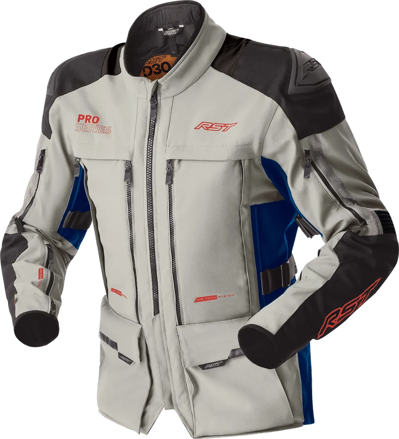 RST Womens Ps Adventure D3o Jacket Sil/Blu Textile Lg 556-3628114