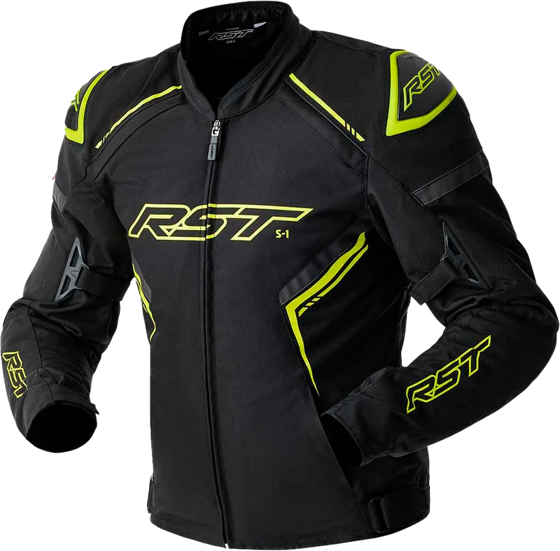 RST S1 D3o Textile Jacket Black/Grey/Flo Yel Xl 556-3614246