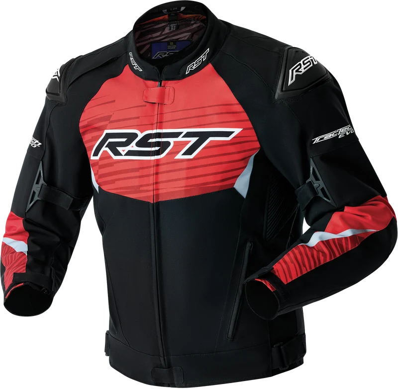 RST Tractech Evo D3o Jacket Black/Flo Red Textile 3x 556-3640250