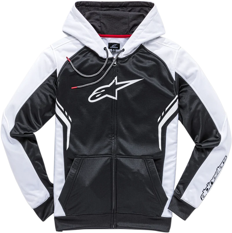 IN STOCK ALPINESTARS Strike Zip Hoodie - Black/White - XL 1019531021020XL