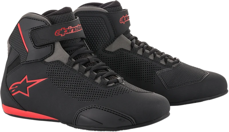 IN STOCK OPEN BOX ALPINESTARS Sektor Vented Shoes - Black/Gray/Red - US 13.5 2515618131135