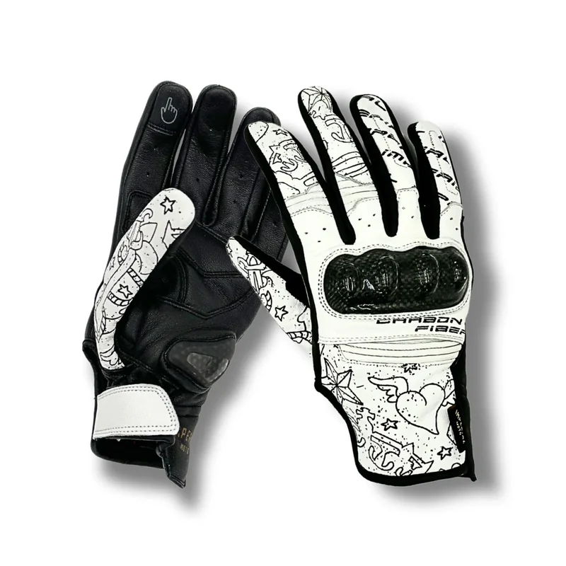 IN STOCK IMPERIAL MOTO Hold Fast RS Gloves - WHITE - MEDIUM