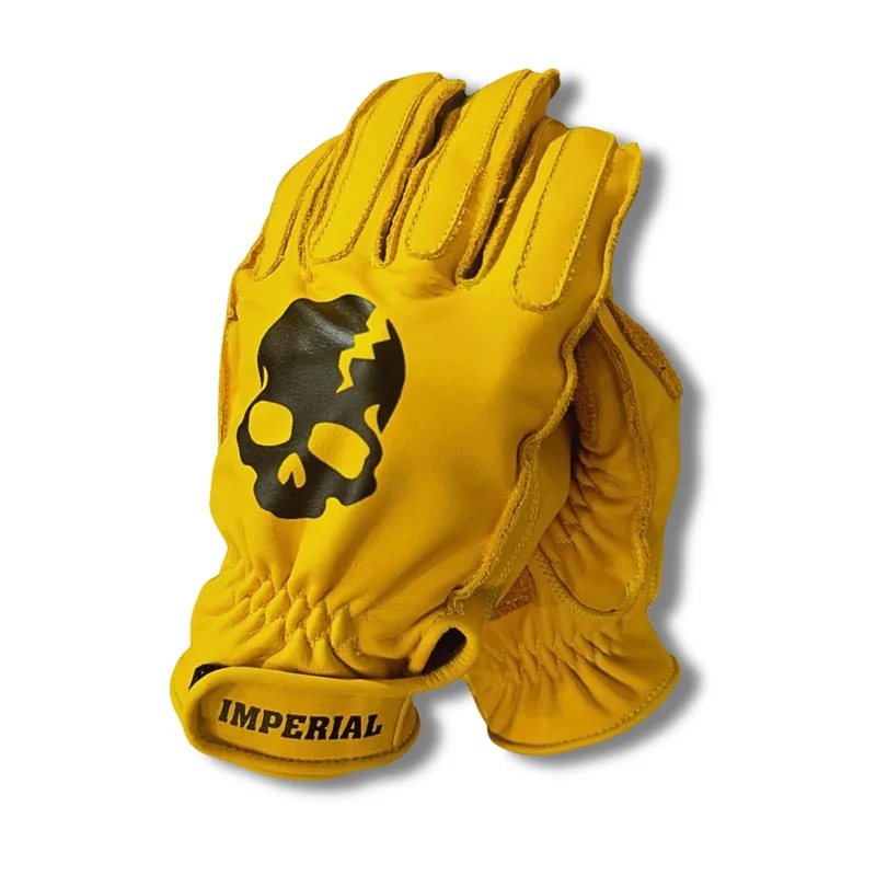 IN STOCK IMPERIAL MOTO Scrambler Gloves - YELLOW - MEDIUM