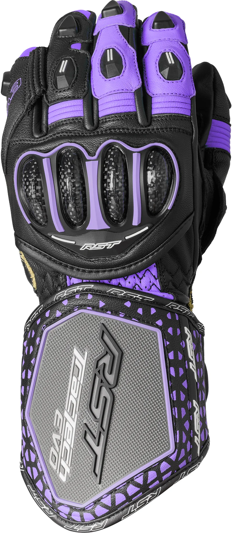 RST Womens Tractech Evo 4 Ce Glove Black/Fushia/Grey Leather Xl 556-3495209