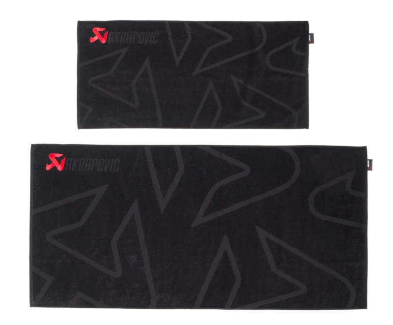 Akrapovic Towel Set - Black w/ Red Logo