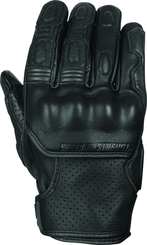 Speed and Strength Twist of Fate Leather Gloves Black - XL