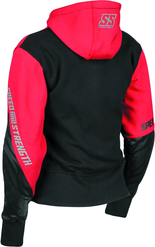 Speed and Strength Cat Outa Hell Hoody Red/Black Womens - XS