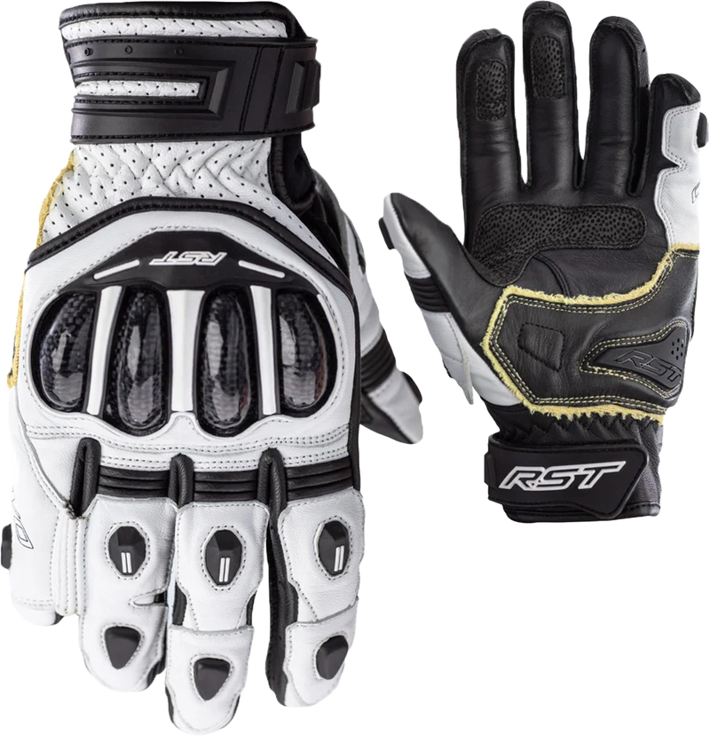 RST Tractech Evo 4 Short Ce Glove White/White/Black Lg 556-2667110